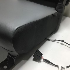 Dodge Front Center Jump Seat Console Black Grey Cloth