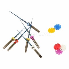 6pcs SANDENT Dent Endodontic NITI Rotary Files 25mm Root Canal Files Assorted