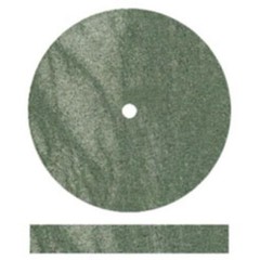 Dedeco Rubber Wheels Green Medium Square Edge, Aluminum Oxide for Fast Grinding