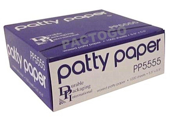 5.5″x5.5″ Hamburger Patty Deli Waxed Paper Sheets Steak Cheese No Stick -1000/PK