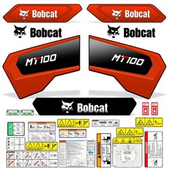Decal Kit fits Bobcat MT100 Mini Track Skid Steer + Safety & Diesel Stickers USA