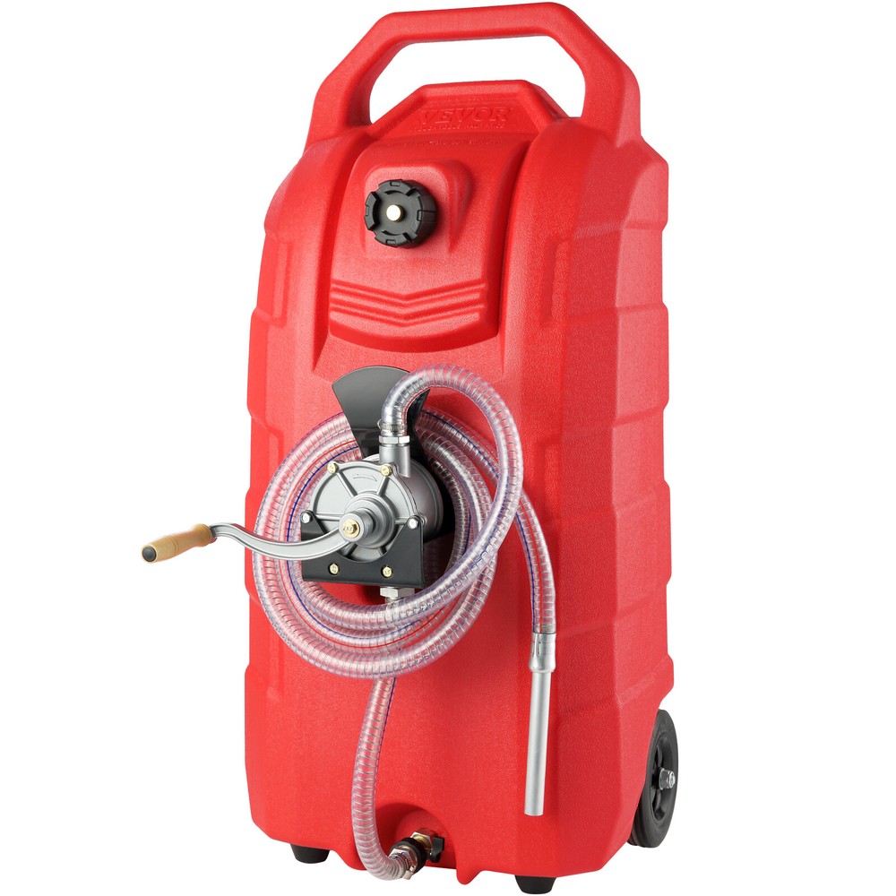 VEVOR 16 Gallon Fuel Caddy Portable Gas Storage Tank 7.8 L/min with Manual Pump