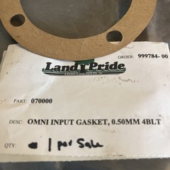 NOS Land Pride OEM Omni Input Gasket 070000