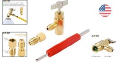 R134A Can Tap & Tank Adapter with Valve Core Remover – Durable Brass