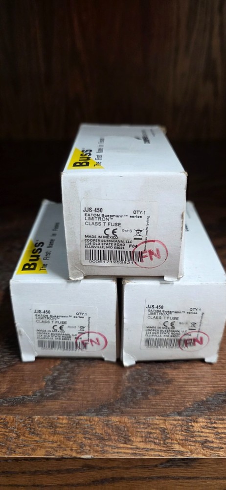 Bussmann JJS450/A6T450 450A 600V Fuse Class T Very-Fast-Acting Current-Limiting