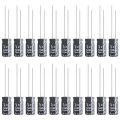 Allecin 22uF 16V 4x7mm Electrolytic Capacitor 22 UF MFD 16 Volt 0.16×0.28in…