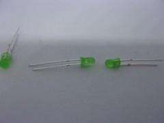 10Pc Pack Lot 3mm Round 2 Pins LED Light Emitting Diodes Bulbs DIY Project GREEN
