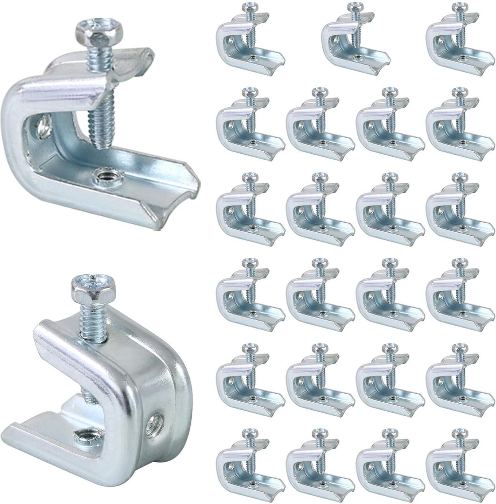 1/4″-20 Beam Clamp for Threaded Wire Ring, Zinc Plated Steel Beam Clamp for 1/2