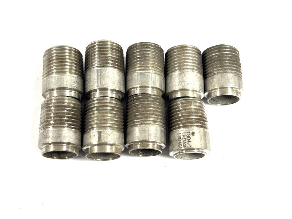 ASSORTED LENGTHS 1-1/8″-1-1/4″ LOT OF 9 STAINLESS STEEL PIPE NIPPLE 11/16″- 14