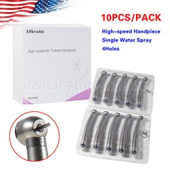 4 Hole Dental High Speed Handpiece Large Head Single Water Spray Air Turbine 10