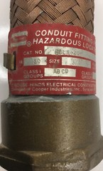 ECLK28 CROUSE HINDS 3/4” X 8” NO 3/4-INCH AND 8-INCHES FLEXIBLE LENGTH BRASS COU