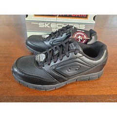 Skechers Work Nampa Wyola Women Size 7.5 Black Slip Resistant Memory Foam 77235