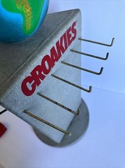 Croakies Rotating Vintage Hanging Store Display Happy Earth Head In Clouds World
