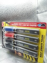 Sharpie Pro Fine Tip Permanent Marker 4 Pack Marks on Wood, Metal, PVC, Concrete