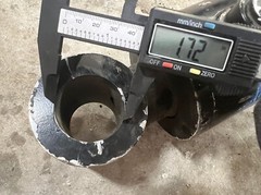 (QTY 1) Hydraulic Cylinder Welded 4″ OD x 21.5″ Retracted x 1.72/1.5 Pins