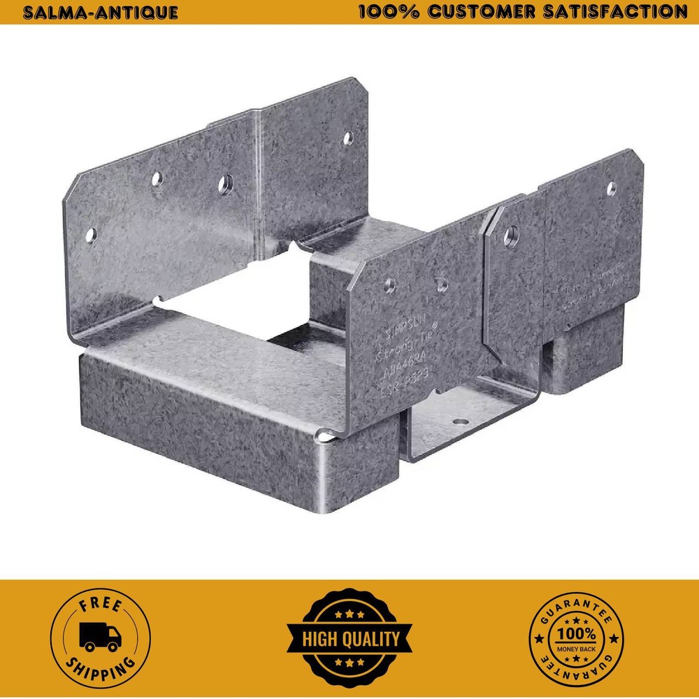 ABA ZMAX Galvanized Adjustable Standoff Post Base for 4X6 Actual Rough Lumber