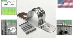 Durable 40PCS Stainless Steel Pipe Clamps with 20 Screws – Fits 1/4″ Pipes