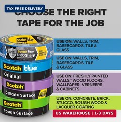 ScotchBlue Original Multi-Surface Painters Tape, 1 Inch Wide (0.94 in. x 60 Yds)
