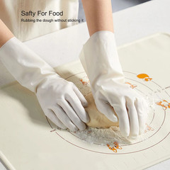 White Nitrile Gloves Extended and Durable Gloves for Kitchen Washing Waterproof