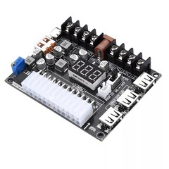 20/24Pins ATX Power Supply Breakout Board Adjustable Voltage Module / Case HOT