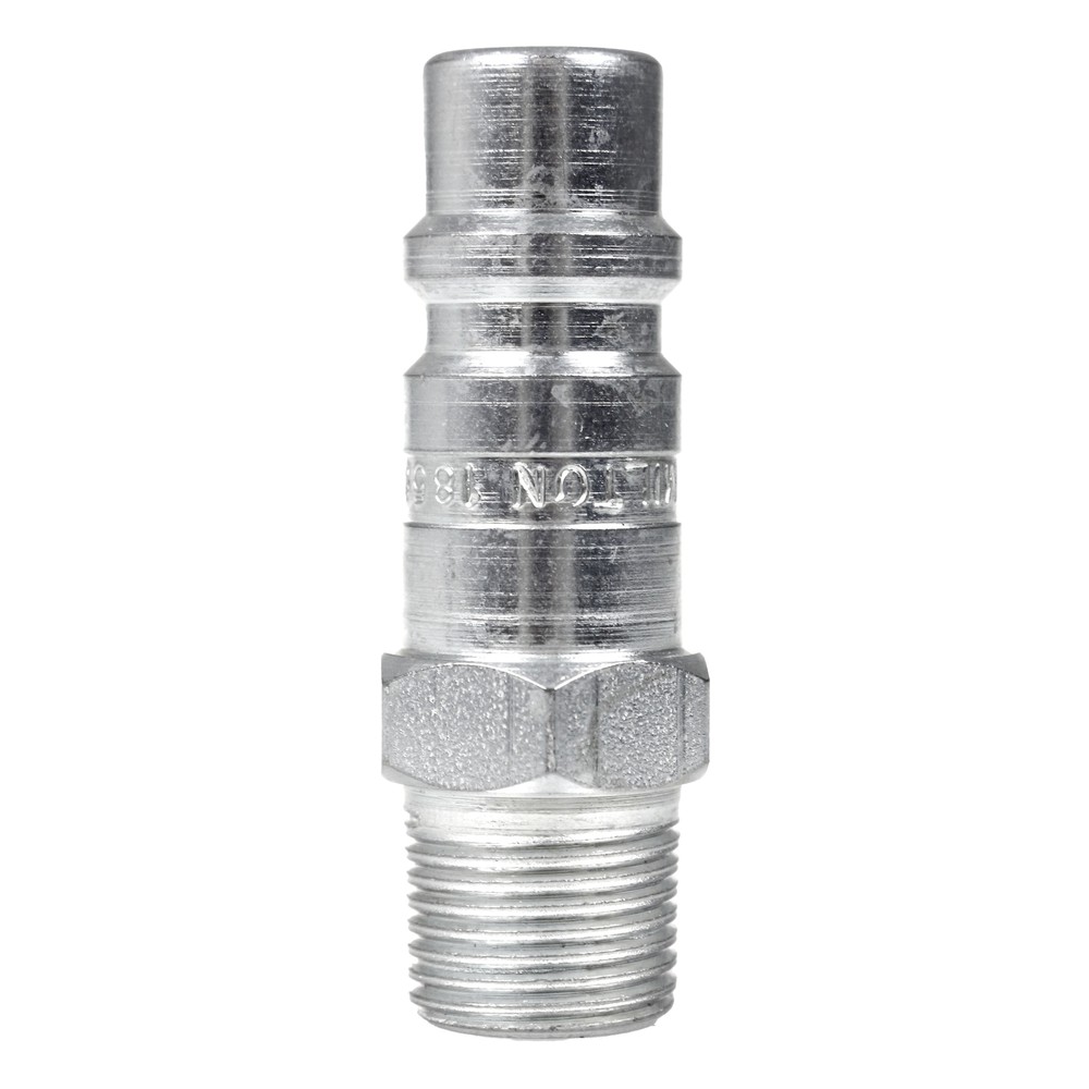 3/8″ Male NPT x 1/2″ Body Industrial Style Plug Steel Quick Release Milton G