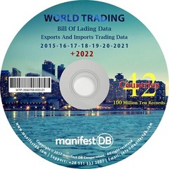 World Trading Exports and Imports | Bill of lading data Disk | manifestDB