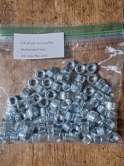 3/8-16 Self Clinching Nut Heat Treated Steel, Zinc Clear, Pkg (100)