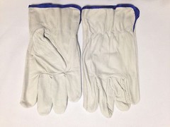 12 Pair Pack Cow Hide Grain Leather Driver, work ,safety golves Size (XL)