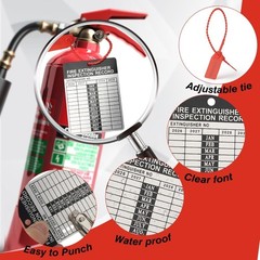 50 Sets 2026–2029 Fire Extinguisher Tags Aluminum Metal 50, 2026-2029