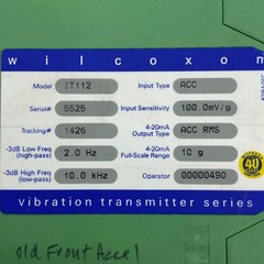 Wilcoxon IT112 Vibration Transmitter Series 20Hz 10g 10.0kHz Serial 5525