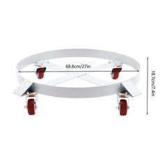 55 Gallon Heavy Duty Metal Drum Dolly, Barrel Dolly Carts with Swivel Casters