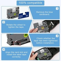 Compatible TZ TZe Label Tape for Brother P-Touch all Color Size Materials 6-36mm