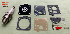 Bing 48 Carburetor Kit for STIHL 038 380 Diaphragm Gaskets + Spark Plug Set 48