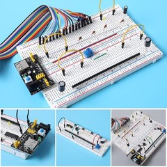 Breadboard Set 2Pcs 400 Point 2Pcs 830 Point Solderless Prototype Kit
