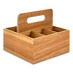 Desktop Caddy, 6.6 in x 6.6 in x 5.1 in, 6 Compartments