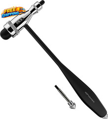 , Tromner Neurological Reflex Hammer with Built-In Brush for Cutaneous