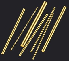 24Pcs Brass Round Rods Bar Assorted Kit Lathe Bar Rod Stock for DIY Crafts Tools