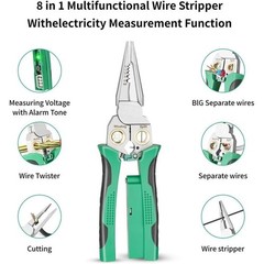 8 in 1 Multifunction Electric Wire Stripper Ellectrician Pliers + Voltage Tester