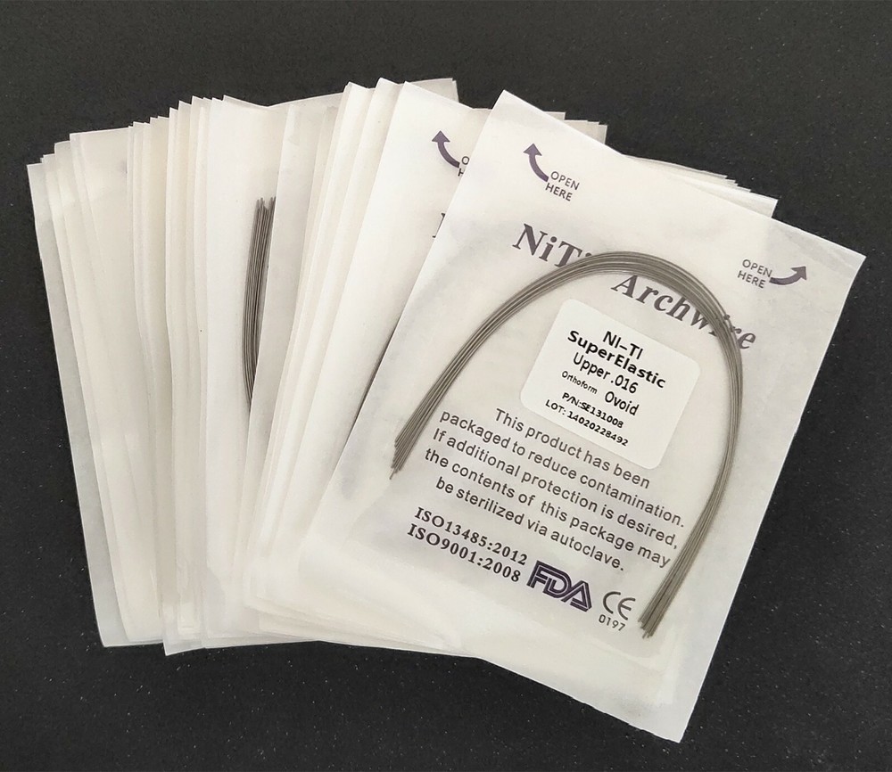 50 Packs Dental Orthodontic Super Elastic Wire Niti Round Arch Wires Ovoid Form