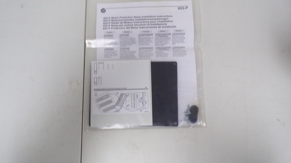 NEW Allen Bradley 825-P Motor Protection relay Installation Instructions