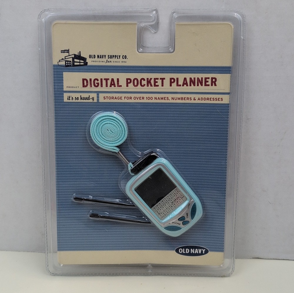 Vintage Old Navy Digital Pocket Planner Mini PDA Touch Screen Organizer NIP Rare