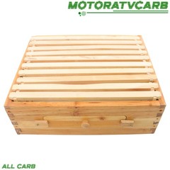 ALL-CARB Bee Hive 10 Frame Bee Box Starter Kit Beeswax Coated Fir Wood & Window