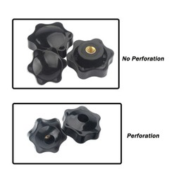 Thumb Screw Bolts Female Thread Black Round Fluted Clamping Knob M4 to M12