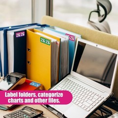 500Pcs 2026 Year Stickers, 3/4X1-1/2Inch File Folder Labels 26 Year