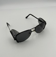 Crews Engineer Z87 Safety Glasses Black Frame MCR 58mm Grey Aviator Style NEW