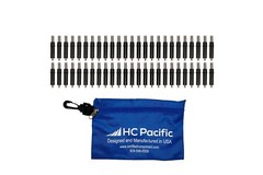 50 each C5/32 Cleco Fasteners & Pouch (Drill Size #21, Grip 0-1/4″) Made in USA