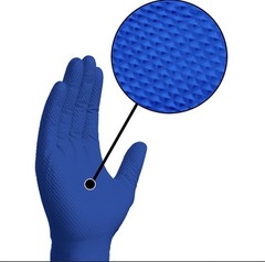 Ammex Gloveworks GWRBN44100 Royal Blue Disposable Nitrile Glove PF 6 Mil Size: M