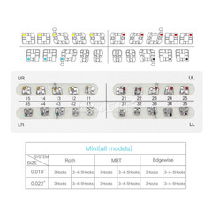 10 Packs AZDENT Dental Orthodontic Brackets Braces Metal Mini Roth.018 Hooks 345