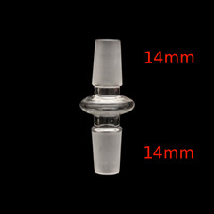 (2x) 14mm Male To 14mm Male Glass Adapter