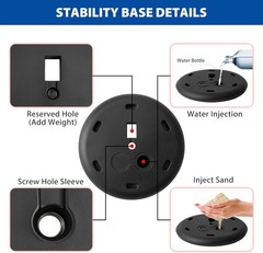 8.5×11 Floor Standing Sign Holder, 4 Pack, Stable Black Base